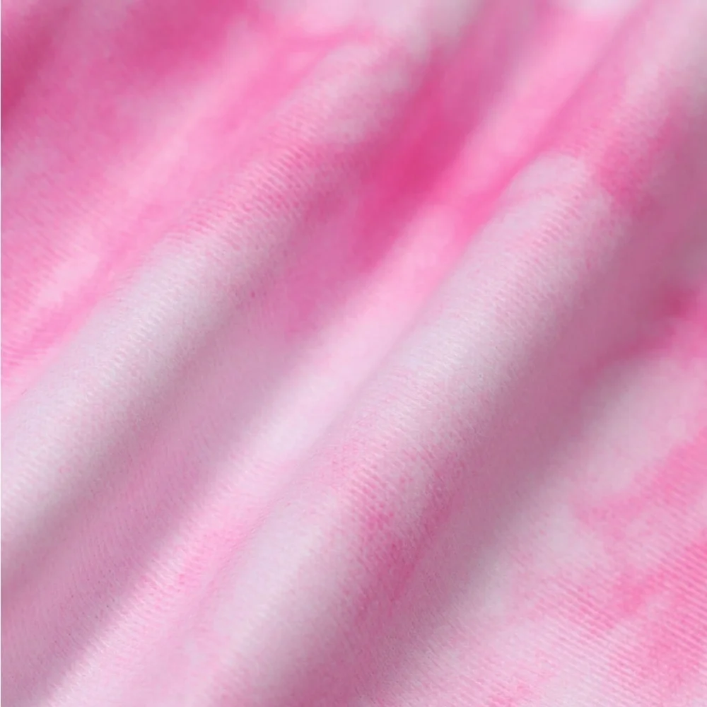 Frankie’s Bikini Pink Tie-Dye Halter Triangle Bikini Top (631)